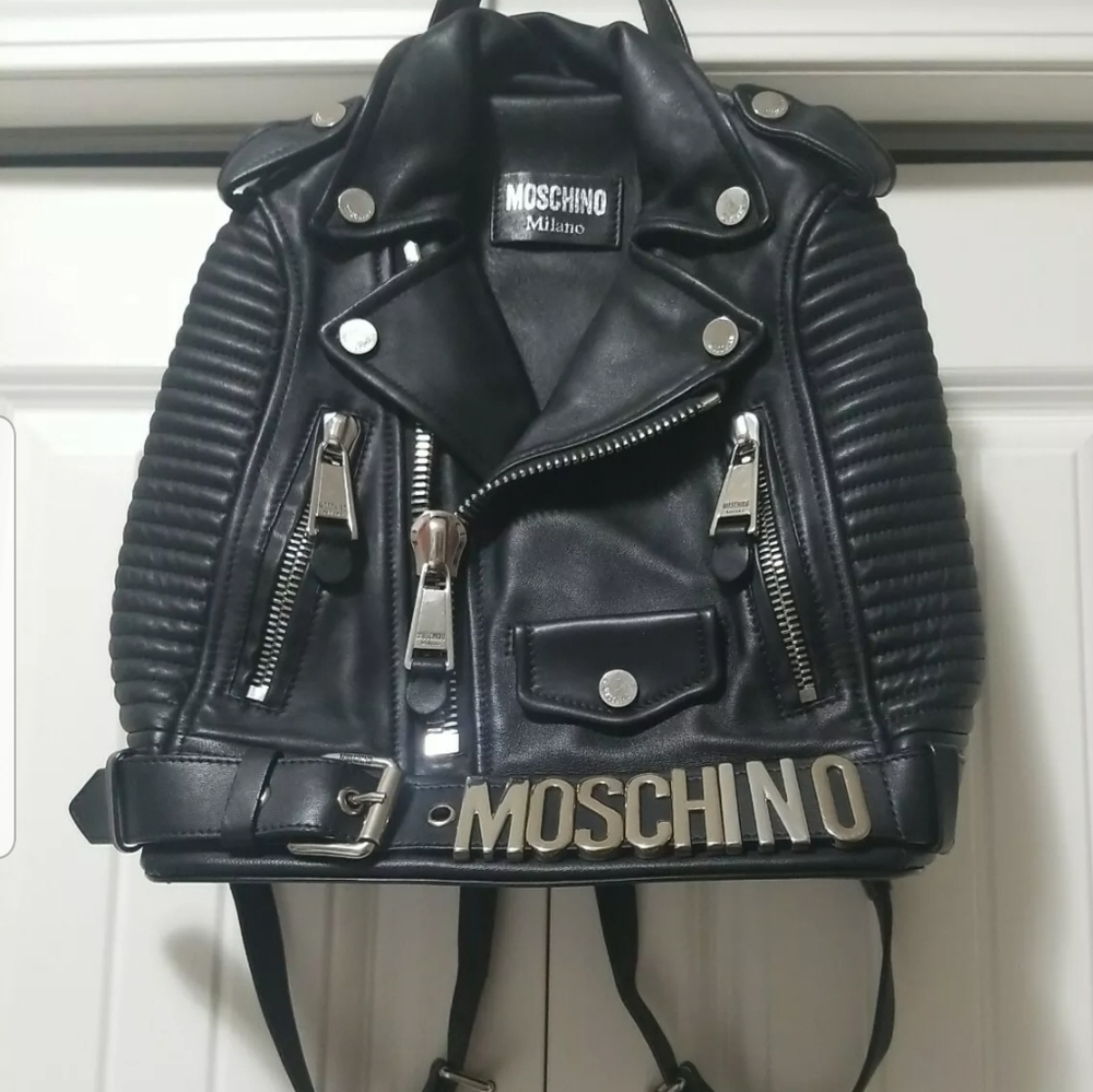 Moschino Biker jacket backpack - Picture 4 of 8